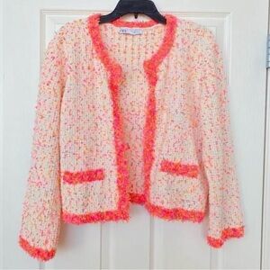 Zara Med Chic soft Jacket with Pink Accents